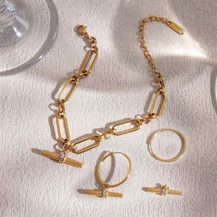 Dainty T Bar CZ Earring factory