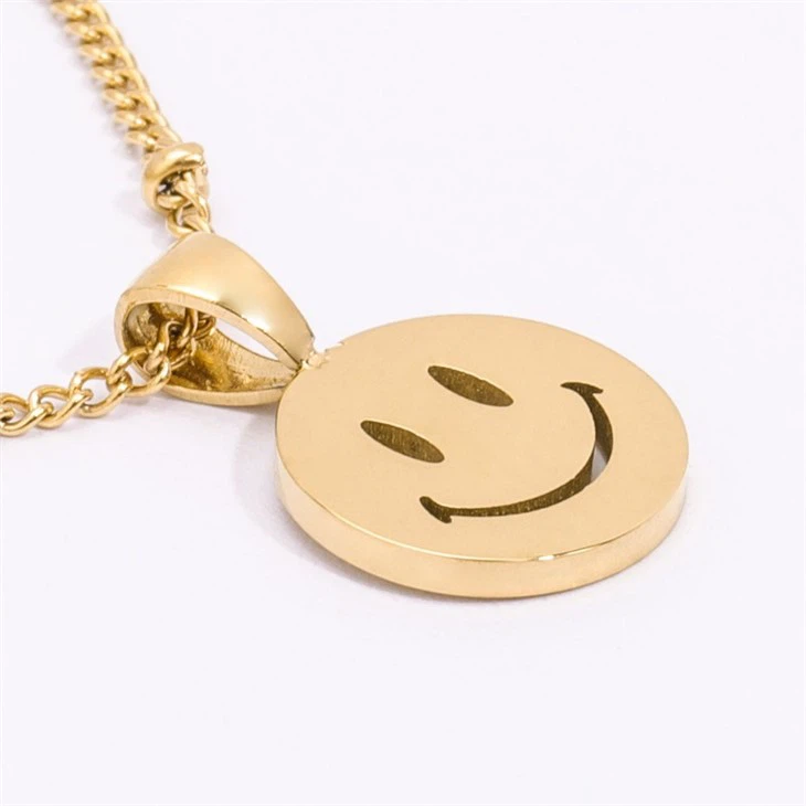 layered gold paperclip necklace