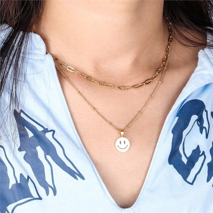 women's multi layer chain necklace