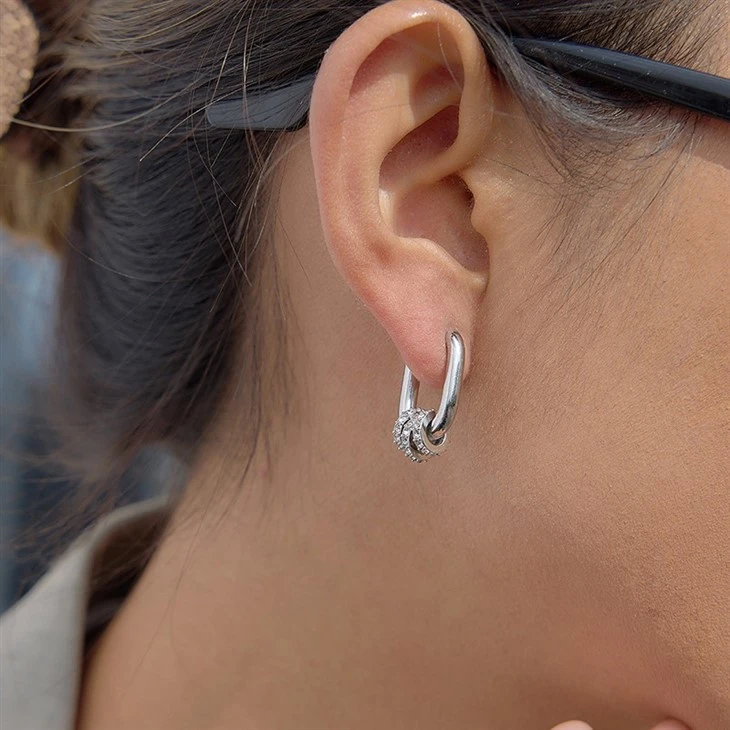 Lucky U Shaped Hoop Earrings factory
