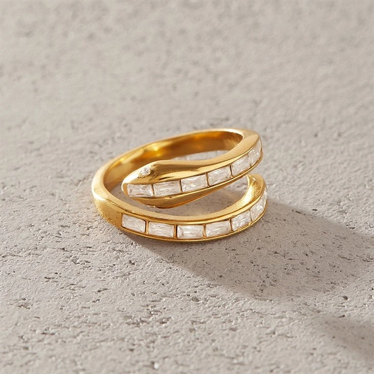 Sleek Double Wrap Inlaid Ring factory