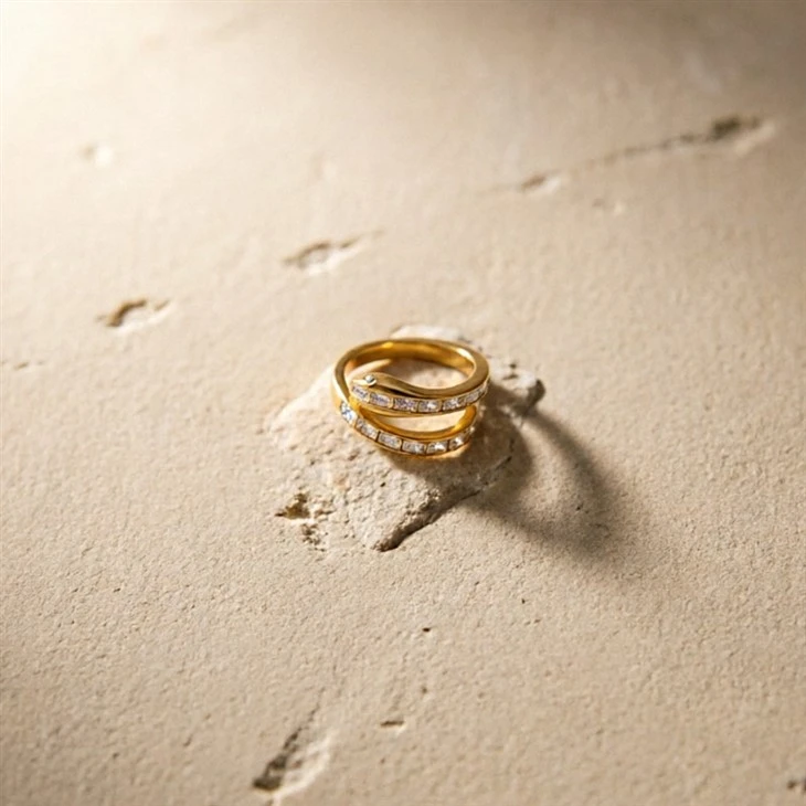 Sleek Double Wrap Inlaid Ring best