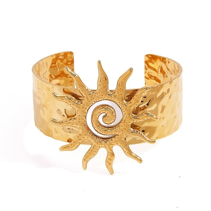 Spiral Sun Wide Bangle factory