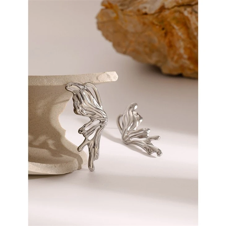 Stainless Steel Butterfly Stud Earring