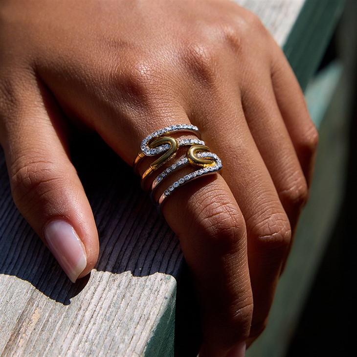 Two Tone Line Ring factory